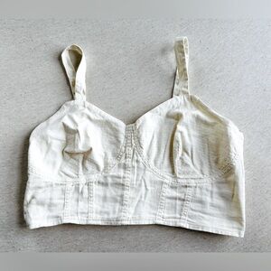 American Eagle canvas corset crop top